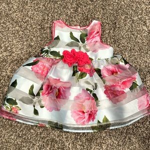 Mia & Mimi 0-3 month floral tulle baby dress